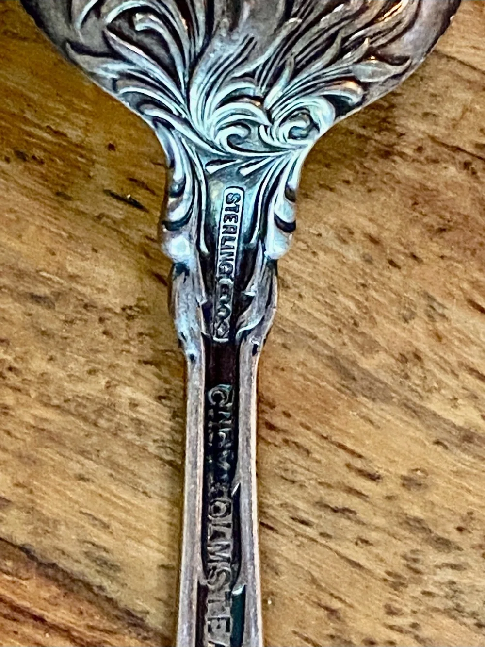40 grams Dominick & Haff No 10 PAT. 96 (1896) Sterling Silver spoon Monogram F